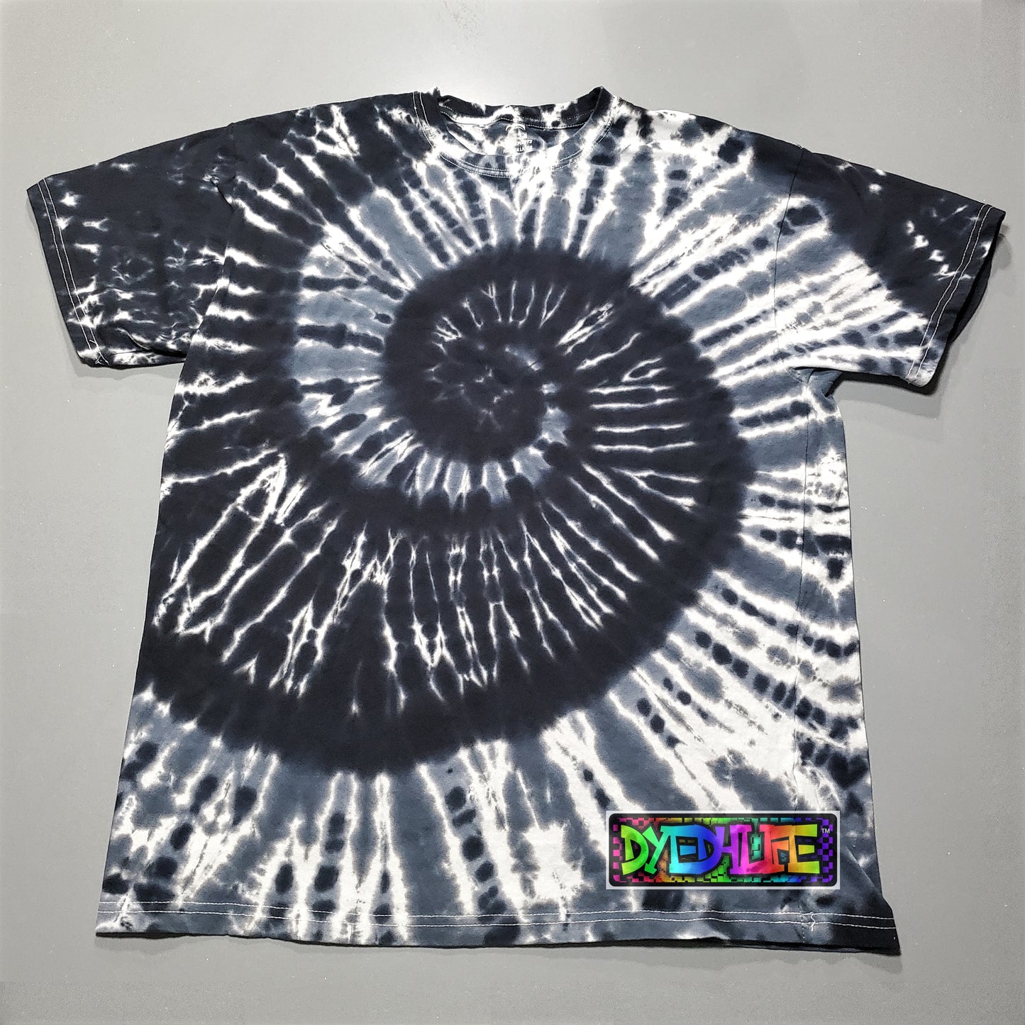 2 Tone Spiral Design Tie Dye T Shirt