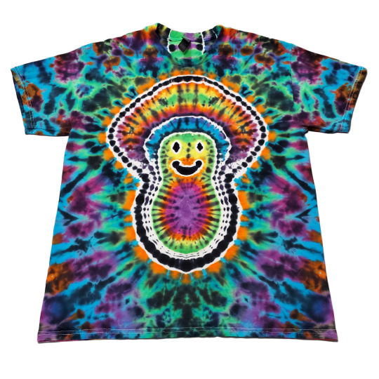 Happy Magic Mushroom with Spinal Design Tie Dye!