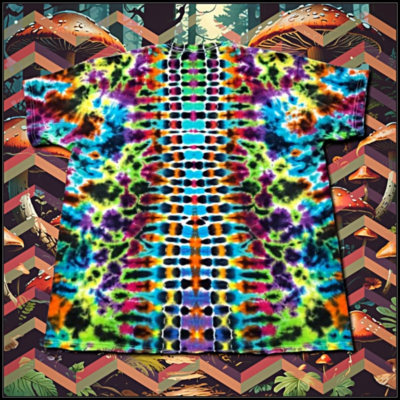 Happy Magic Mushroom with Spinal Design Tie Dye!