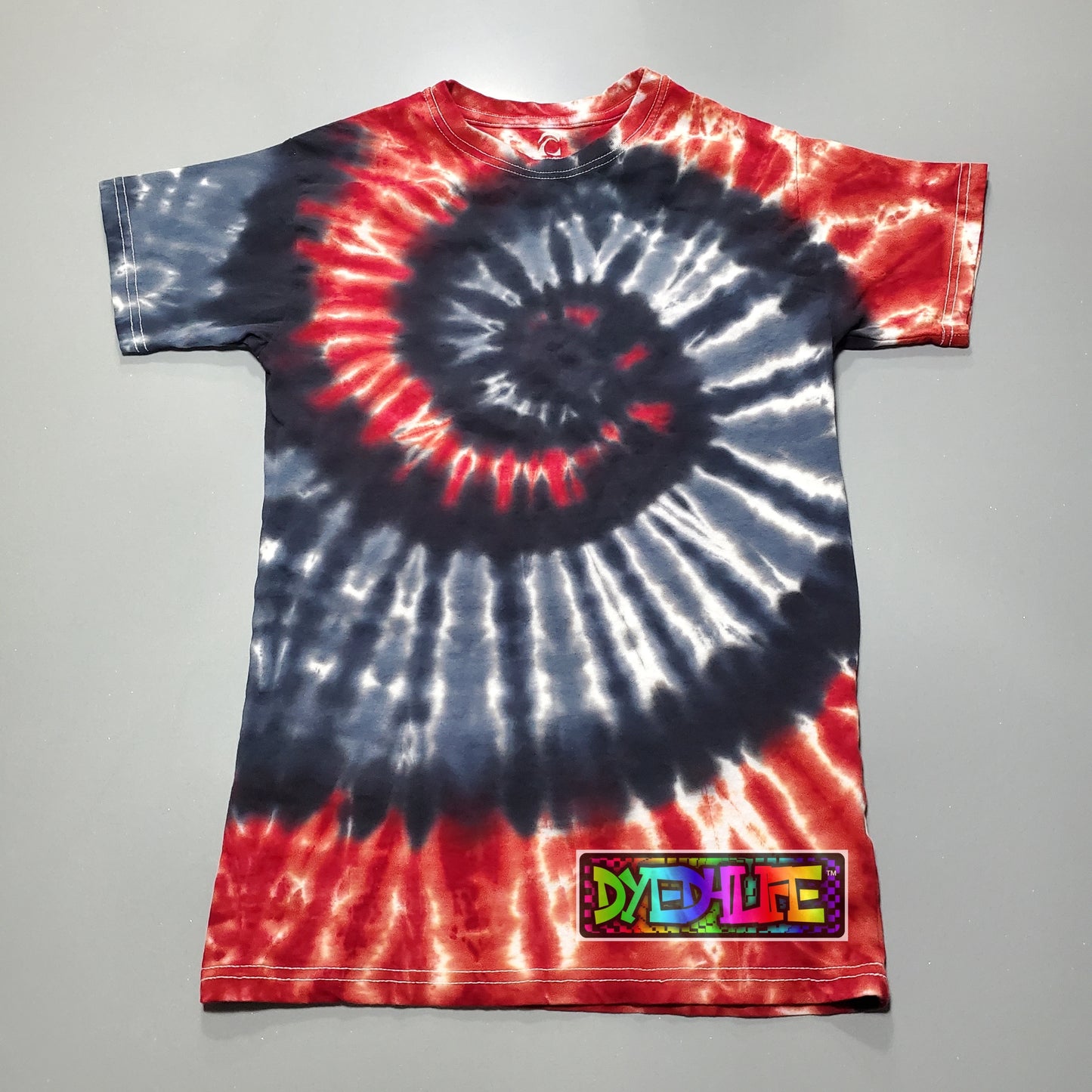 2 Tone Spiral Design Tie Dye T Shirt