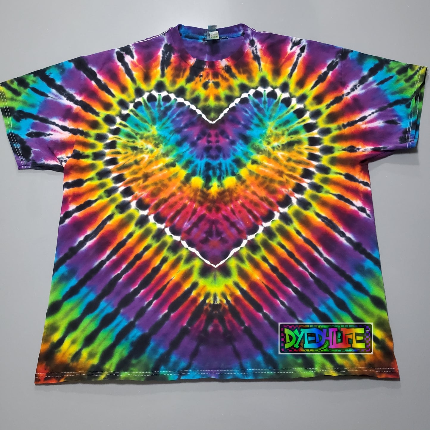 Rainbow Heart Tie Dye T Shirt