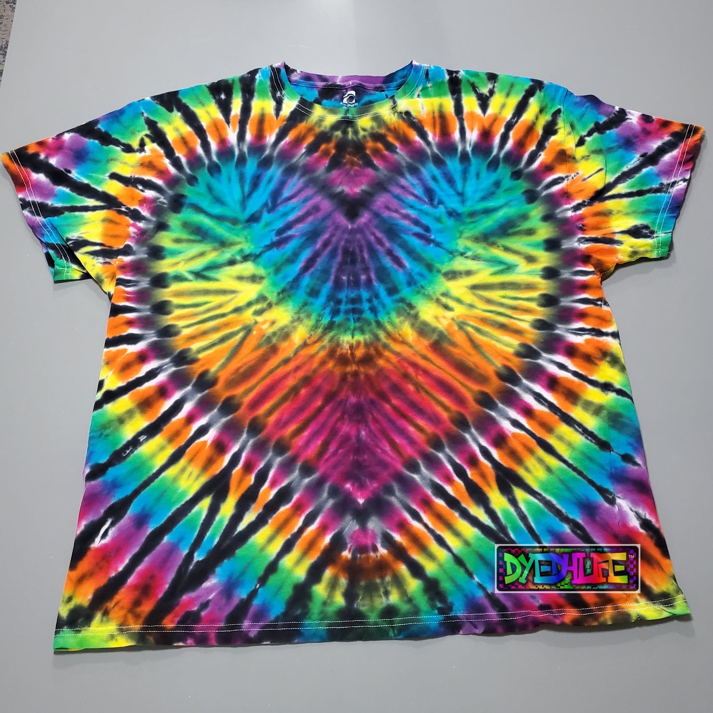 Rainbow Heart Tie Dye T Shirt