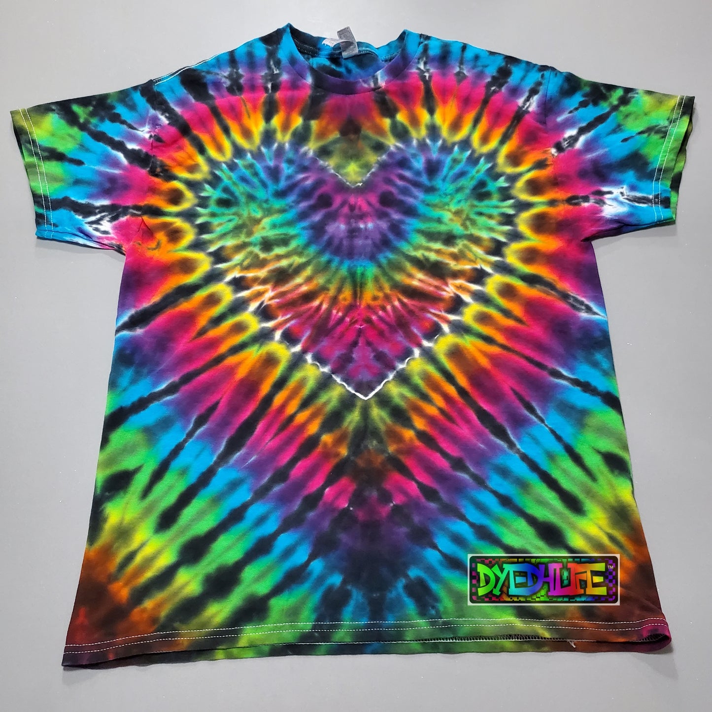 Rainbow Heart Tie Dye T Shirt