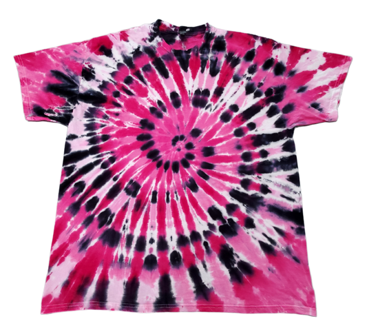 Pink Spiraled Hearts Tie Dye Shirt