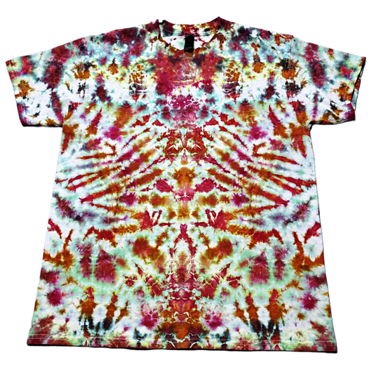 Large Mirrored Chaos Mist Dyed Tie Dye Shirt