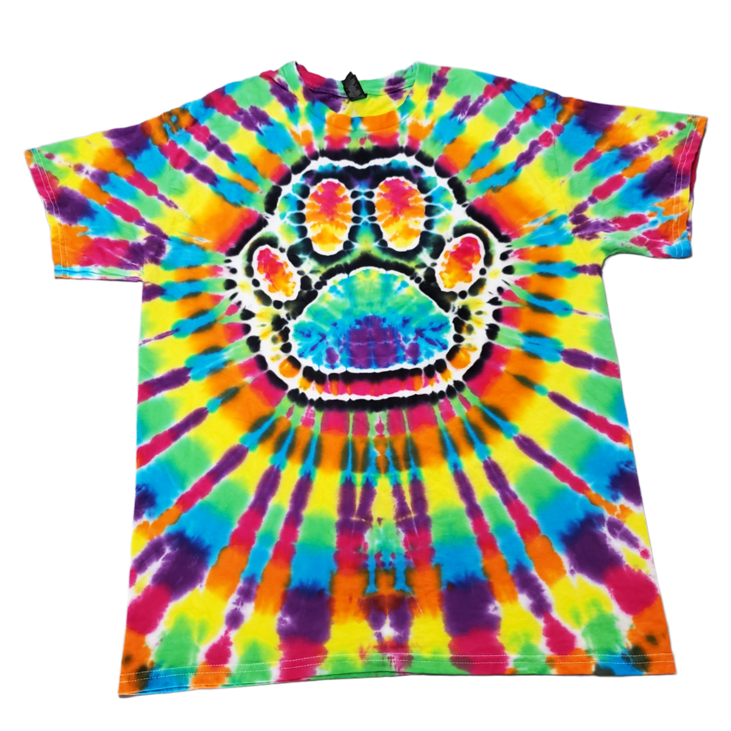 Ultra Color Dog Paw Print Tie Dye Shirt