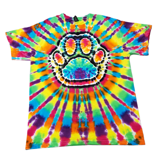 Ultra Color Dog Paw Print Tie Dye Shirt