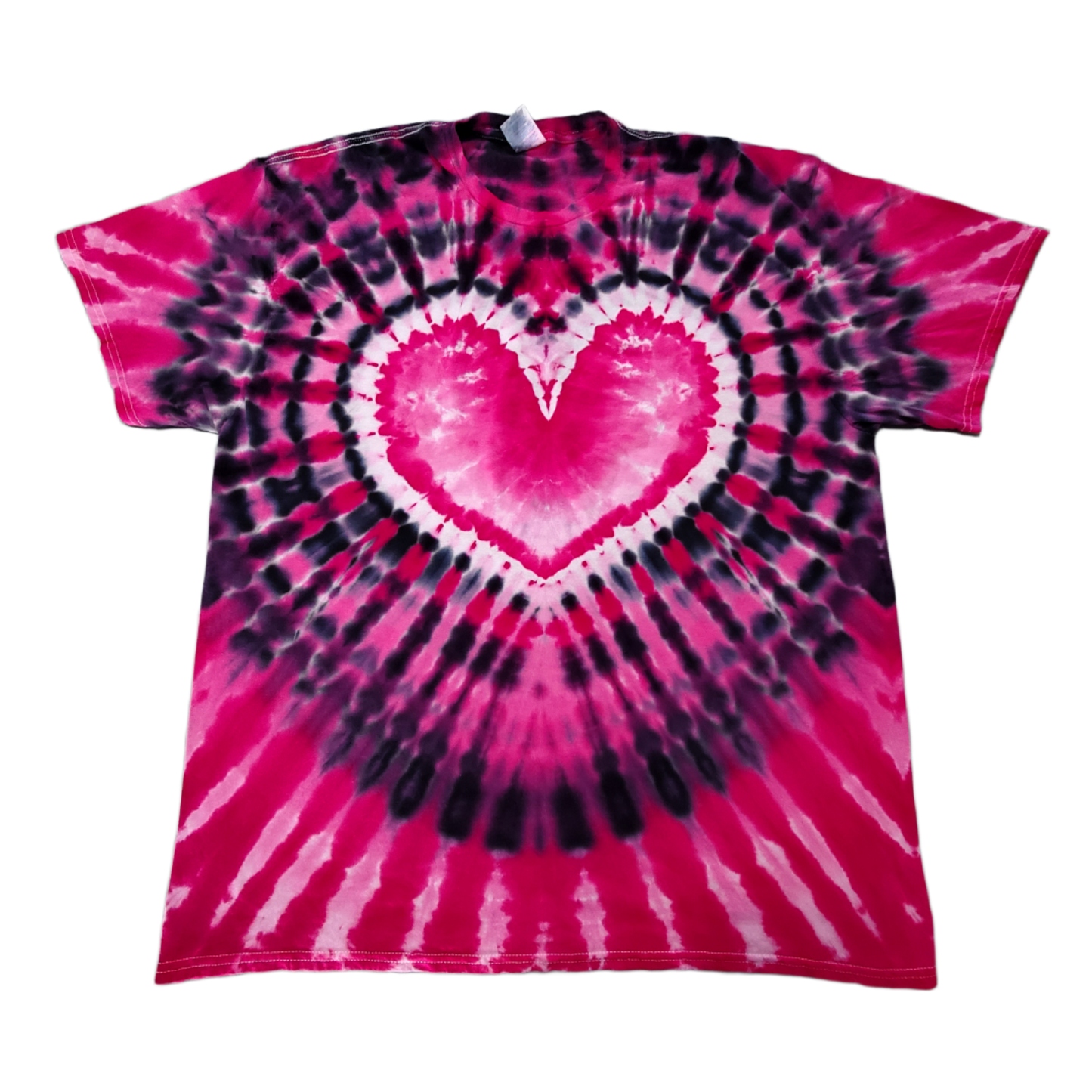 Pink Love Heart Tie Dye Shirt