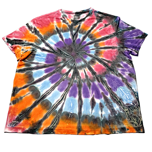 2XL Dry Fit Tie Dye Spiral Pattern Polyester Tie Dye
