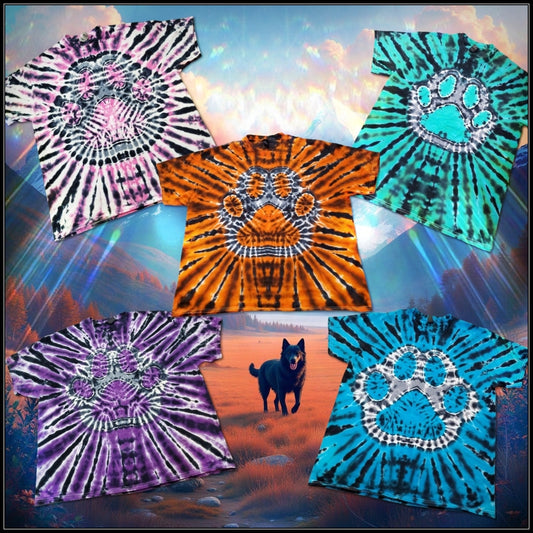 Dog Paw Print Tie Dye!