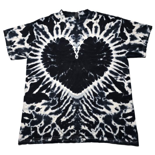 Black Heart Tie Dye Shirt