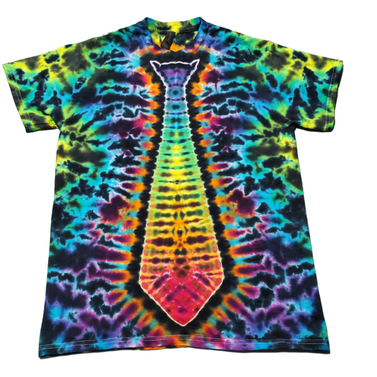 Rainbow Neck Tie Tie Dye Shirt