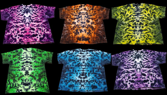 Rorschach Scrunch Gradient Color Style Tie Dye T Shirt