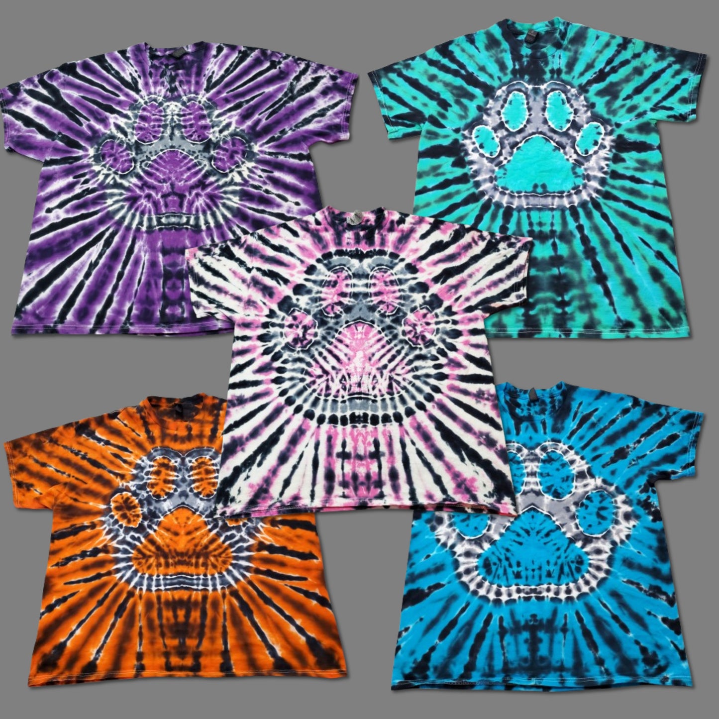 Dog Paw Print Tie Dye!