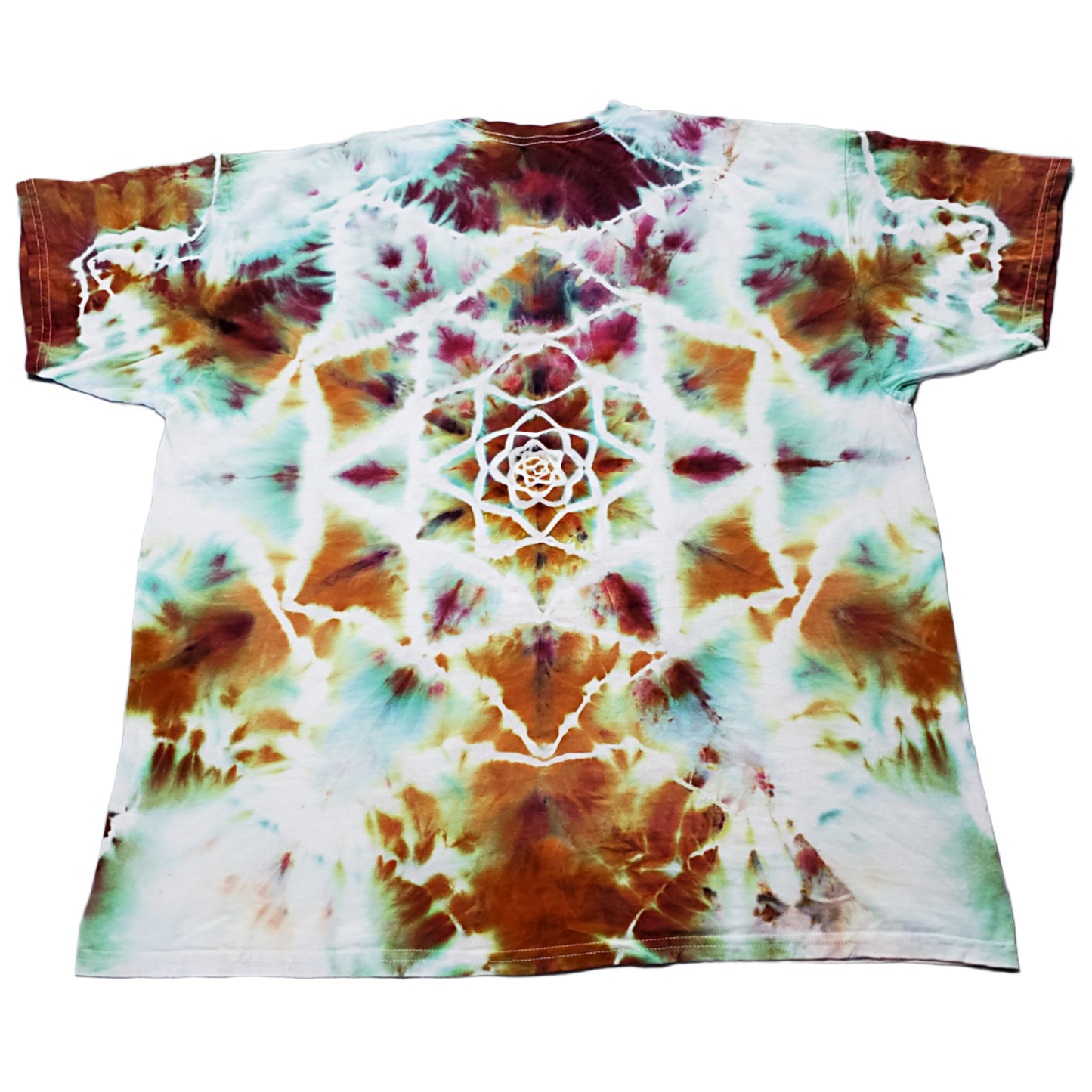 2XL 6 Point Star Mandala Incline Ice Dye Shirt