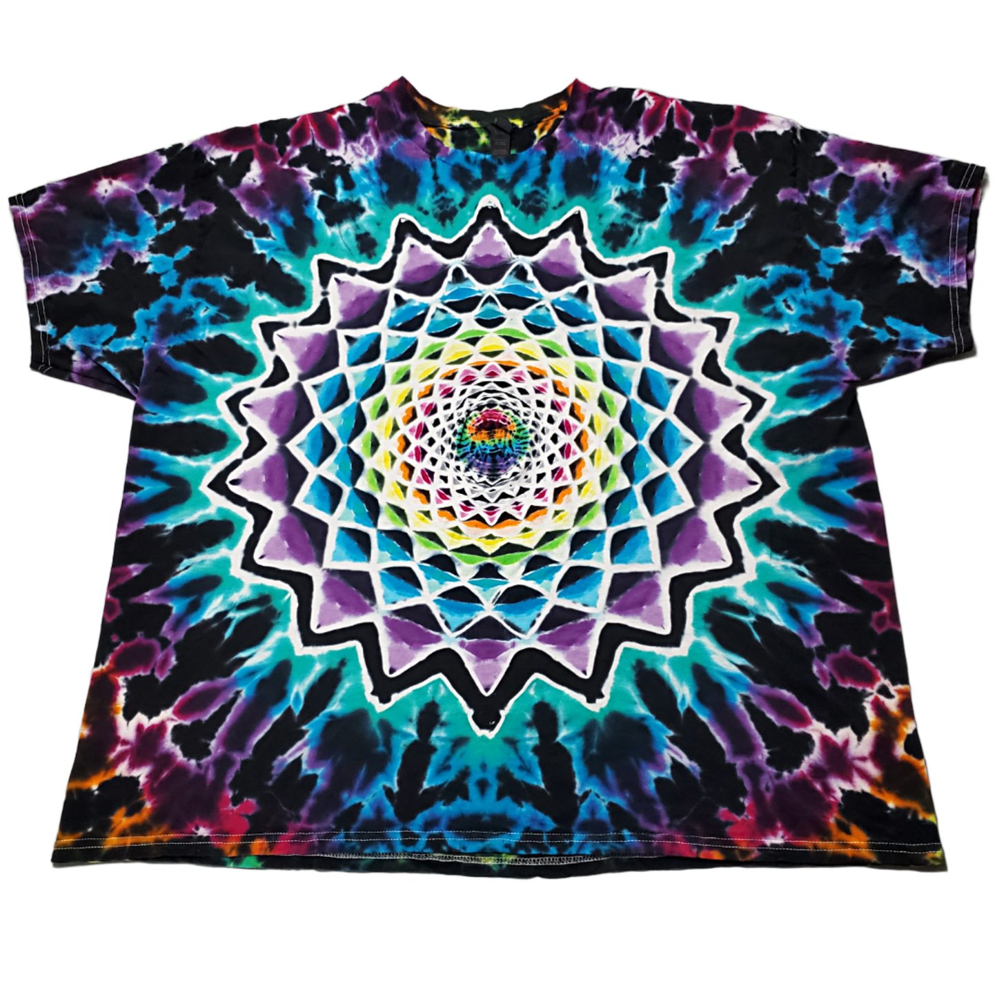 Rainbow Mandala Tie Dye T Shirt