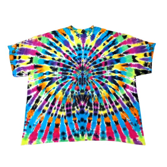 WTF Spider Design Tie Dye Shirt