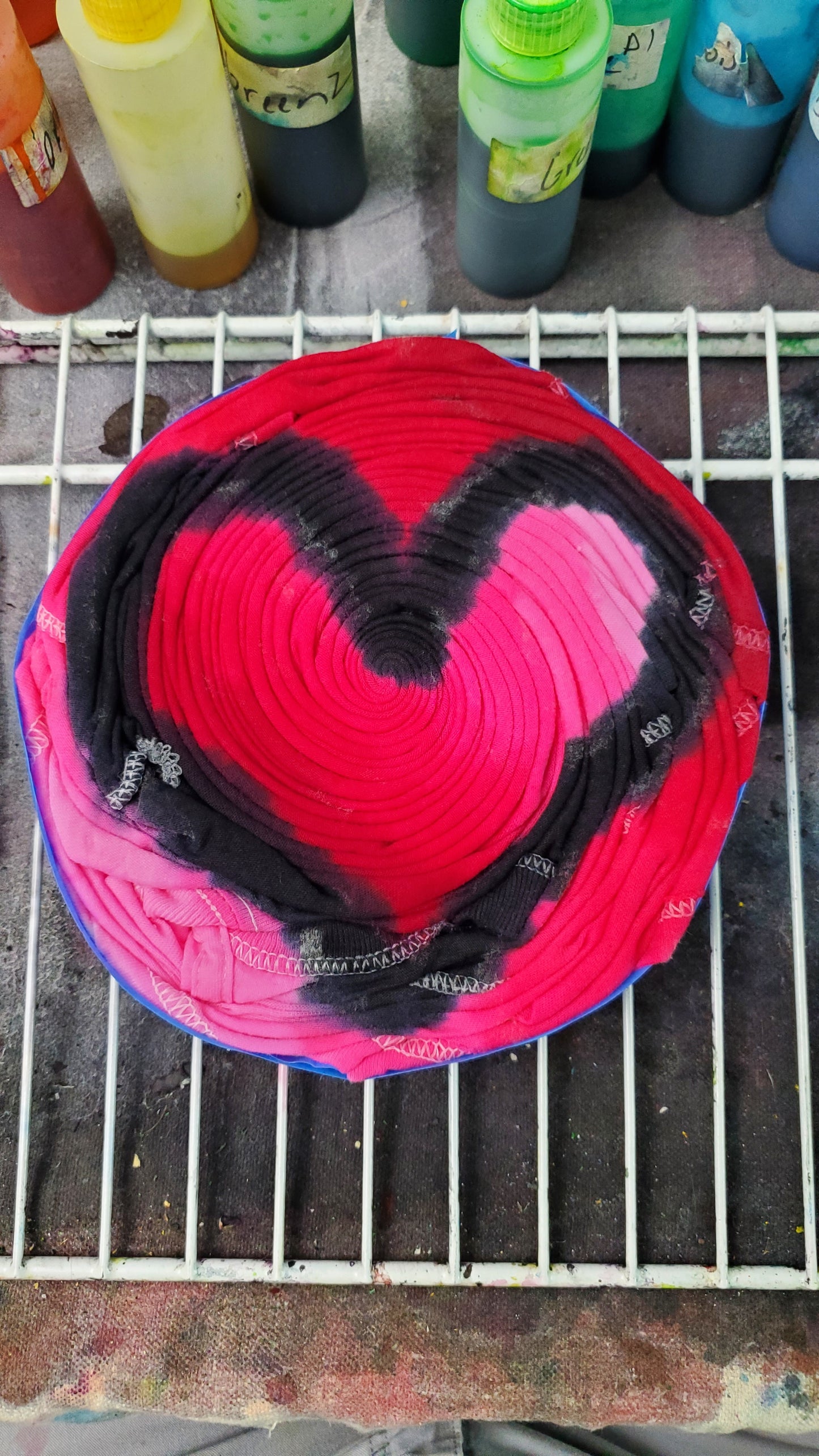 Pink Spiraled Hearts Tie Dye Shirt